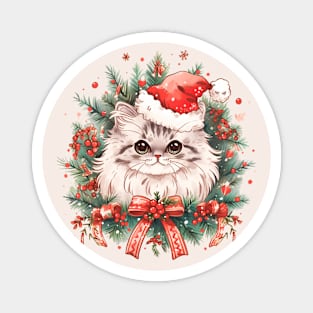 Christmas Persian Cat Magnet